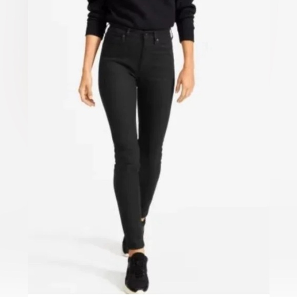 Everlane Slim Fit High-Rise Curvy Black Jeans - Picture 1 of 9